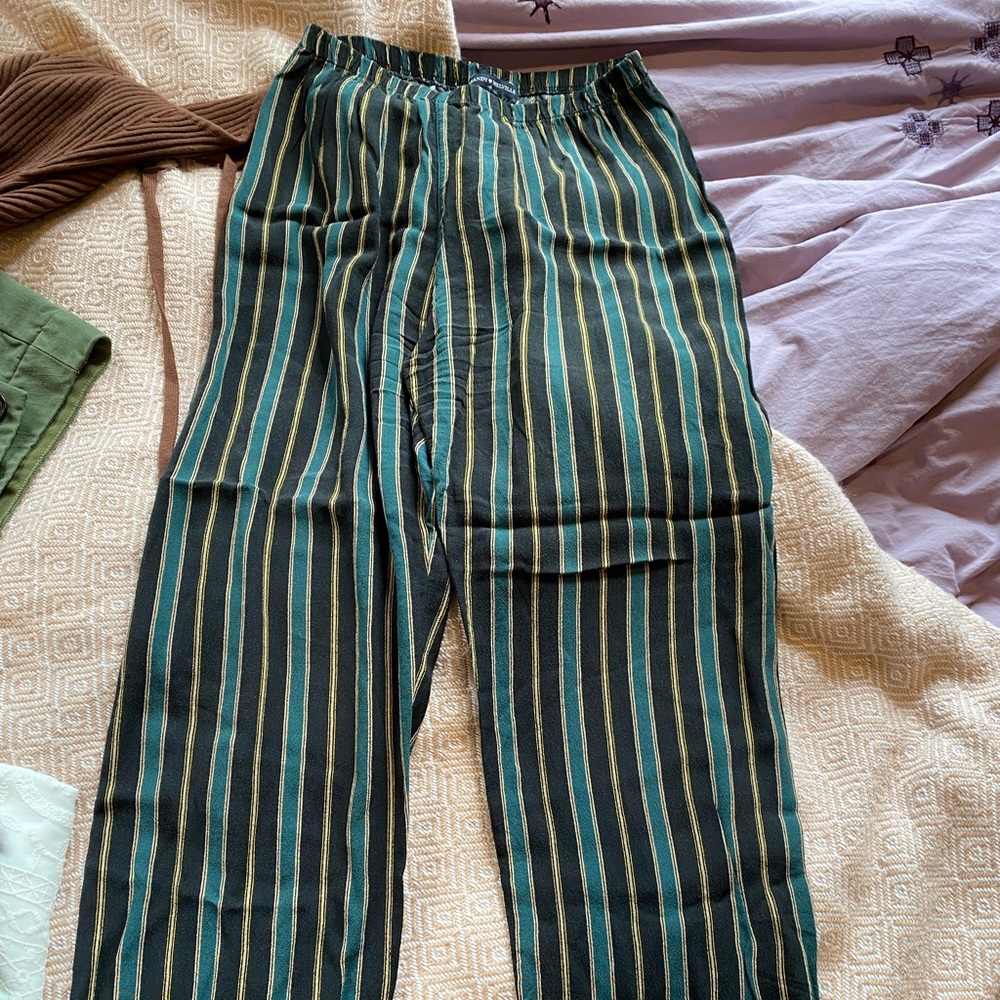 Brandy pinstripe green pants